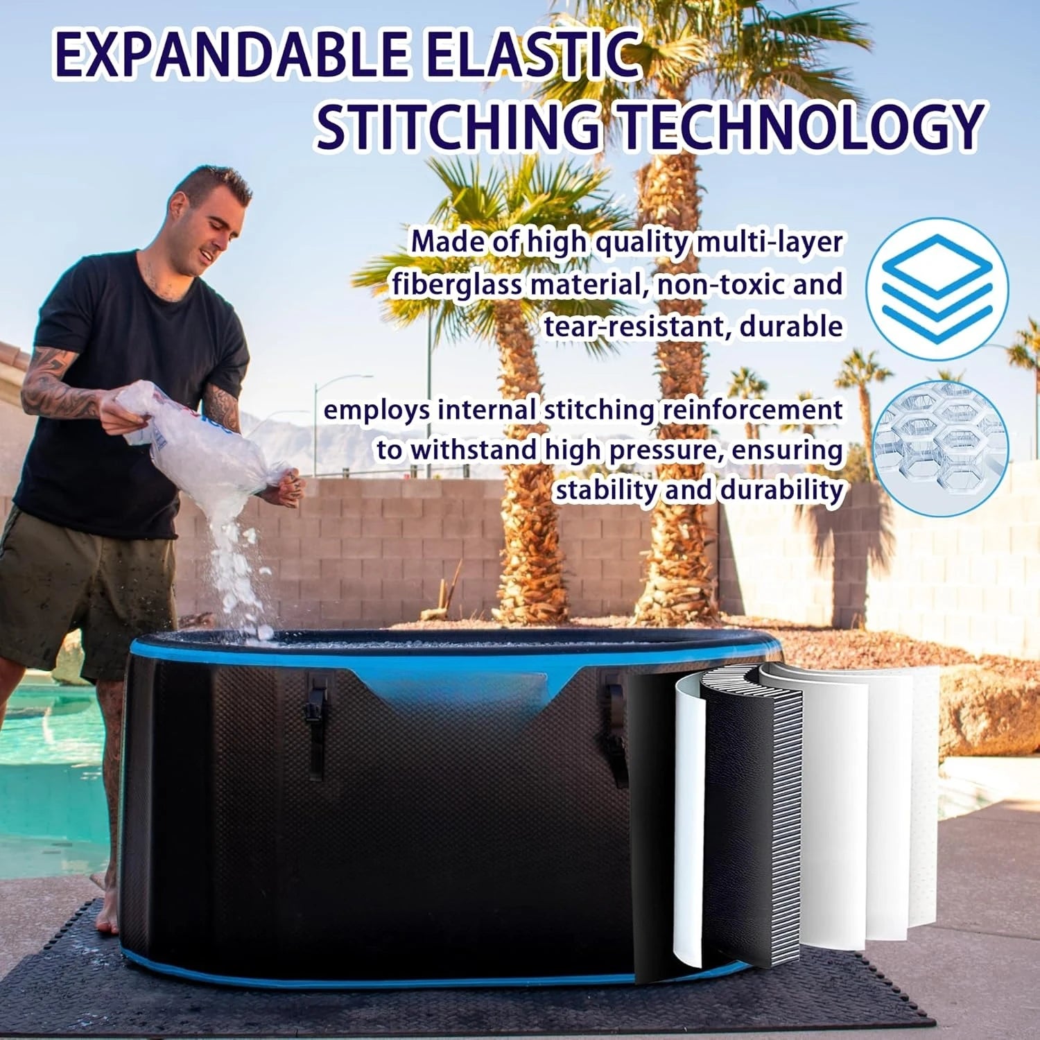 Cobalt Cold Plunge Tub | Inflatable, Durable Ice Bath for Recovery 3