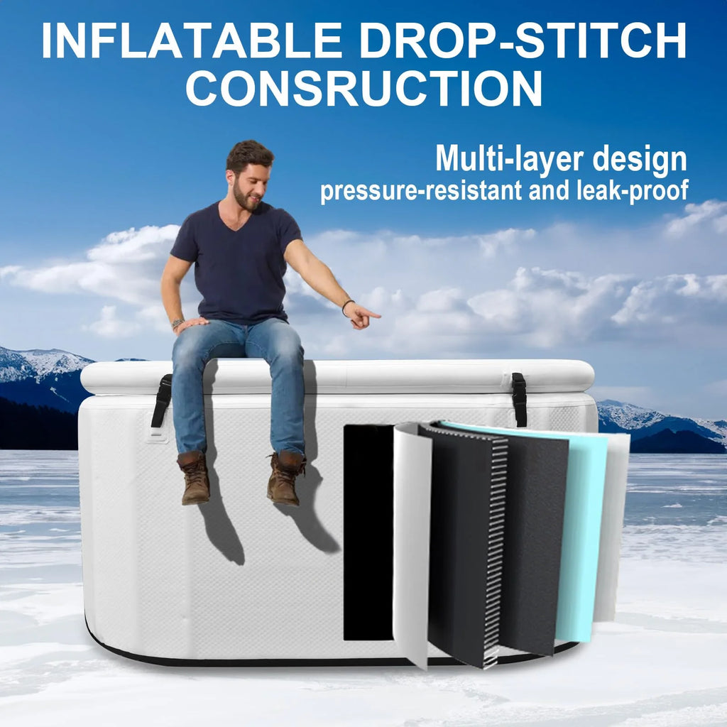 Cura Cold Plunge Tub | Inflatable, Portable Ice Bath for Athletes 2
