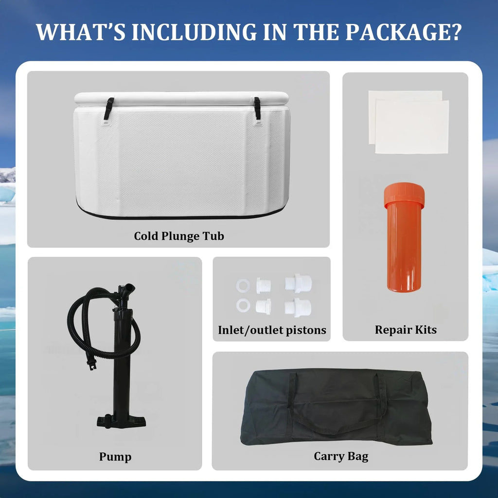 Cura Cold Plunge Tub | Inflatable, Portable Ice Bath for Athletes 5