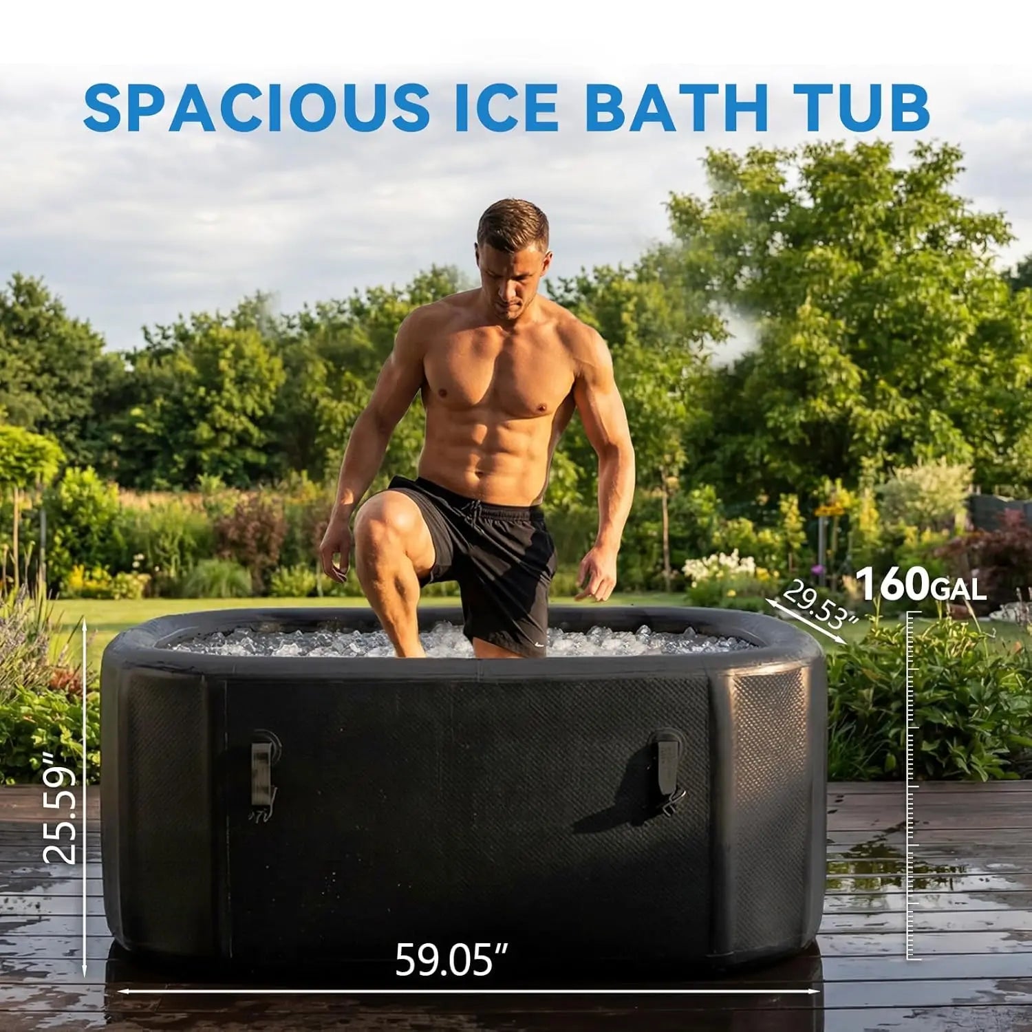 Iceberg Cold Plunge Tub | Portable Inflatable for Athletes, Durable PVC 4