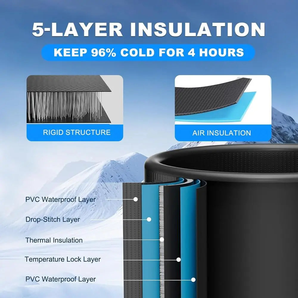 Icy Plunge Tub | 120 Gallon Inflatable Cold Therapy 3